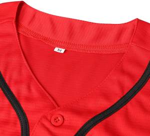 Camisetas de béisbol y softbol personalizadas para hombres y mujeres Ropa deportiva roja de alta calidad con diseños de patrones en blanco - Product Image 4