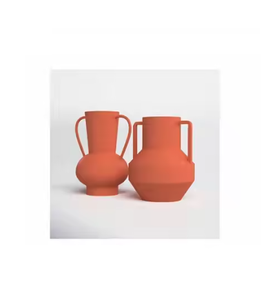 Jarrones de flores de metal negro mate minimalista con diseño simplista elegante para la decoración de ocasiones de boda de hotel en casa - Product Image 2