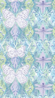 Papier peint mural floral fabriqué en Allemagne, animaux verts, violets, bleus, en vinyle non tissé pour chambre à coucher, salle à manger