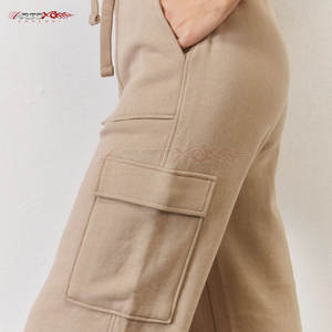 กางเกงวอร์มทรงบานสำหรับผู้หญิง ผ้าแคนวาสระบายอากาศ คุณภาพสูง เหมาะสำหรับฤดูใบไม้ผลิ ทรงเข้ารูปสไตล์คนเมือง วัสดุสวมใส่สบาย สไตล์ลำลอง - Product Image 3