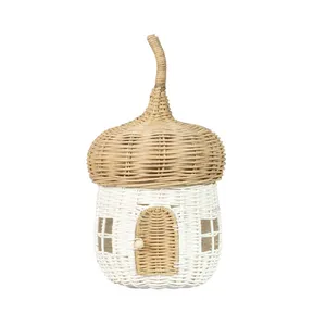 ตัวเลือกใหม่สำหรับเด็ก กล่องเก็บเสื้อผ้าทรงสี่เหลี่ยมผืนผ้าจากหวายธรรมชาติ BABIRattan เป็นมิตรกับสิ่งแวดล้อม พับได้ สีสันสดใส ดีไซน์ OEM ปรับแต่งได้ สำหรับงานแต่งงาน - Product Image 5