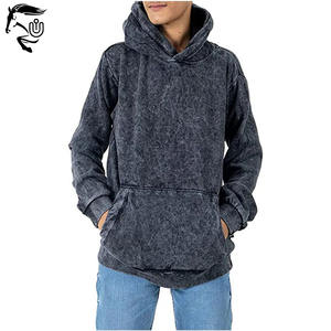 Sudaderas con capucha de lavado ácido ligeras cómodas con impresión personalizada para hombre 100% algodón invierno forrado cantidad a granel Sudadera con capucha - Product Image 1
