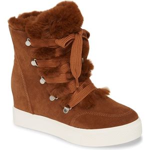 Stivaletto da Donna Steve Madden Wharton Marrone in Ecopelliccia, Taglia 8.5 M con Funzione di Aumento Altezza - Product Image 1