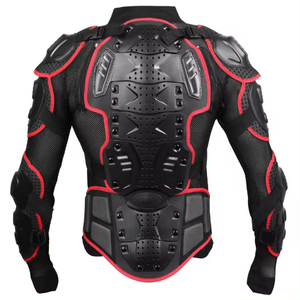 Chaqueta de cuero de talla grande personalizada para moto, transpirable, ignífugo, impermeable, equipo de seguridad para montar, armadura corporal - Product Image 3