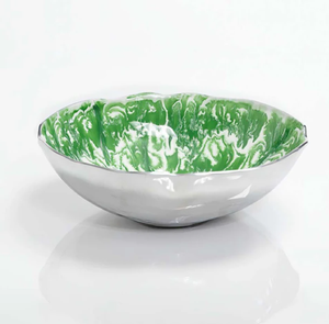 Ensemble de trois bols de service en métal émaillé pour hôtels et restaurants servant des plats à salade en vente - Product Image 5