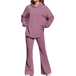 Ensemble deux pièces en coton, surdimensionné, avec fermeture éclair, pour femmes, haut court, survêtement à capuche, automne-hiver 2025 - Product Image 6