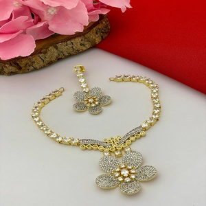 Conjunto de collar de diamantes americanos para niñas Collares de fiesta de alta calidad Conjunto de collar Premium asequible con envío gratis - Product Image 1