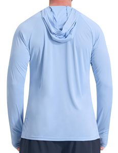 เสื้อตกปลาผ้าโพลีเอสเตอร์แบบมีรูระบายอากาศสำหรับผู้ชายเสื้อตกปลาผ้าโพลีเอสเตอร์ดูดซับความชื้นป้องกันแสงแดดกำหนดโลโก้ได้เอง - Product Image 2