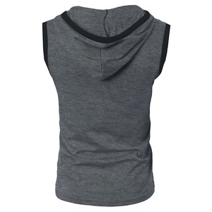 Men's 100% Cotton Gym Clothing Bodybuilding Hooded Tank Top Male Fitness Muscle Sports Breathable <b>Vest</b> Sweatshirt Pocket - Product Image 6