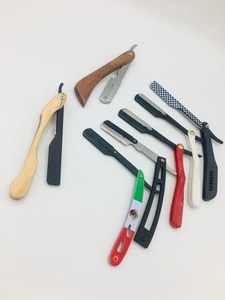 Top Sale Professional Barber Straight <b>Razor</b> with Changeable Stainless Steel <b>Blade</b> Bamboo Wood Handle Sustainable Men Wet Shaving - Product Image 1