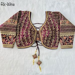 ชุดแต่งงานที่มีคุณภาพสูงหนักมิลานผ้าไหมเย็บปักถักร้อยทำงานสำเร็จรูปเสื้อผลิตจากสุราษฎร์อินเดียสำหรับขายผู้หญิงแฟชั่น - Product Image 3