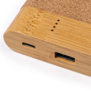 Powerbank Promozionale Personalizzato Saipan in Bambù e Sughero - Product Image 2