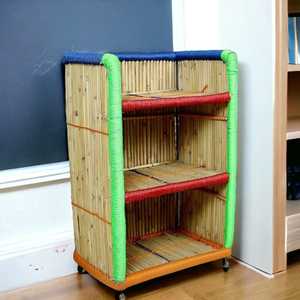 Estantes decorativos de caña de bambú a precio barato, estante organizador de almacenamiento, estantería de almacenamiento, decoración del hogar, muebles para sala de estar - Product Image 6