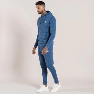 Ensemble deux pièces pour hommes, sweat-shirts à capuche en polaire surdimensionnés, décontractés, d'hiver, respirants, de sport, avec logo personnalisé - Product Image 3