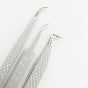 Pinzas de extensión de pestañas sostenibles de acero inoxidable japonés recubiertas de Color gris Agarre fuerte Pinzas de agarre perfecto con LOGO - Product Image 6