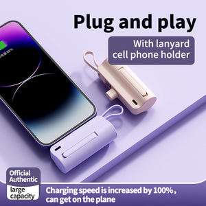 STW 4500mAh Cápsula Especial Diseño Bolsillo Mini Power Bank Portátil Con Pantalla Powerbank Con Cable - Product Image 5