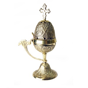 Brûleur à Bakhoor en laiton plaqué or fait à la main, de bonne qualité, incrustation d'os, brûleur à encens Oud à prix compétitif - Product Image 4