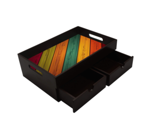 Caja de Joyería Cuadrada de Lujo con Estampado de Esmalte, Estuche de Almacenamiento Premium para Accesorios y Regalos de Tradebyd - Product Image 1