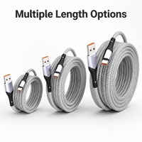 Câble de charge rapide USB-A vers Type-C XXD OEM 120W 6A, tressé, en cuivre étamé, plusieurs longueurs, logo personnalisé