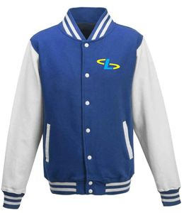 Blouson universitaire haute performance à manches longues pour homme avec col montant, écologique, respirant, pour l'hiver, avec logo frontal et doublure en laine - Product Image 6