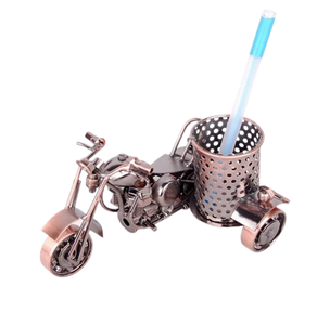 Atractivo diseñador de estilo hoja de oro soportes de bolígrafos de diseñador para oficina soporte de papelería aulas organizador de escritorio soportes de cepillos - Product Image 5