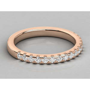 18K Gold Lab Grown Diamond Ladies Band Ring - Product Image 1