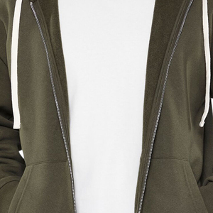 Grueso Casual Fit Zip up Hoodies Draw String Blank Drop Shoulder Full Zip up Hoodies Zip Hoodies Hombres - Product Image 4