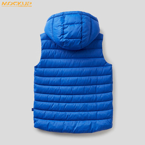 Chaleco Acolchado sin Mangas con Capucha para Hombre, Transpirable, Ecológico, Material de Poliéster, Servicios ODM, Chaleco Ligero de Invierno - Product Image 4