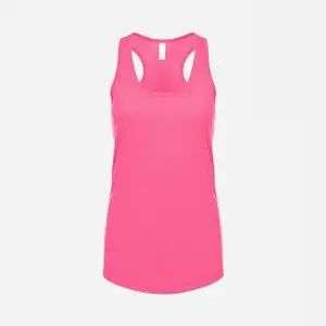 Next Level Hot Pink, camisetas sin mangas para mujer, tanque de fitness para gimnasio, ropa activa, tanque transpirable de entrenamiento personalizado para damas