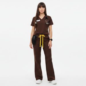 OEM <b>Nurse</b> <b>Scrub</b> Suit Custom Medical Uniform Breathable Comfortable Hospital Workwear Comfortable <b>Scrub</b> Sets Wholesale - Product Image 4