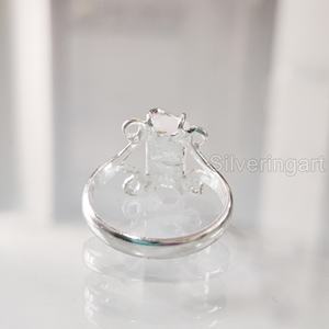 Bijoux en pierre brute Bague pour femme Pierre de lune arc-en-ciel brute naturelle Pierre précieuse Juin Pierre de naissance Hippie Bande de fil Bague en argent sterling 925 - Product Image 5