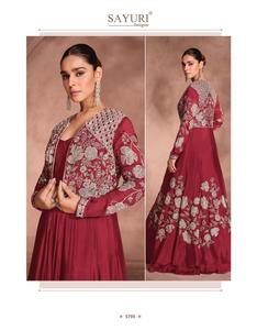 ผ้าไหมชินออนพรีเมี่ยมที่สวยงามพร้อมการเย็บปักถักร้อยผู้ผลิตและผู้จำหน่ายจากอินเดียในอัตราที่ต่ำที่สุด - Product Image 5