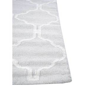 พรมขนสัตว์ทำมือ Indusbar สีเทาและสีดำ ลายทอเรียบ รูปทรงสี่เหลี่ยมผืนผ้า ลายเส้นและลวดลายนามธรรม สำหรับปูพื้นบ้าน-รุ่น Dwrm-119 - Product Image 4