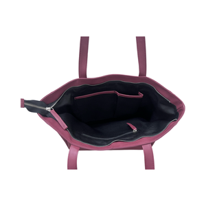 ขอแนะนำกระเป๋าถือหนังวีแกนขนาดใหญ่มีซิปซับในผ้าแคนวาสสีคุ้มราคาขายส่งอินเดีย - Product Image 3