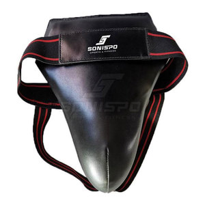 SONISPO SPORTS & FITNESS ชุดป้องกันอวัยวะเพศชายสำหรับชกมวย รุ่น SSF-2310 สีดำขอบแดง - Product Image 1