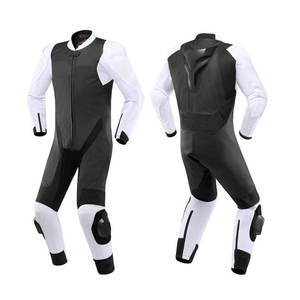 Traje de moto de cuero transpirable estampado Premium con protección de armadura para hombres-Equipo de conducción de calle cómodo - Product Image 4