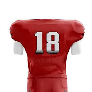 Nueva Llegada de Uniformes de Fútbol Americano Personalizados - Manga Corta, Estampados, 100% Poliéster, Ajuste Delgado, Secado Rápido y Transpirable - Product Image 5