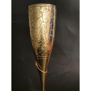 ถ้วยทองเหลืองสไตล์วิคตอเรียทรงถ้วยแกะสลักลายดอกไม้แนววินเทจแกะสลักด้วยมือของขวัญวันครบรอบแต่งงานอุปกรณ์บาร์สำหรับสะสม - Product Image 2