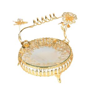 Bulk India Crystal Metal Eco-Friendly Durable Serving Tray Platter Decorative Dining <b>Display</b> <b>for</b> Serving Treats Gatherings - Product Image 3