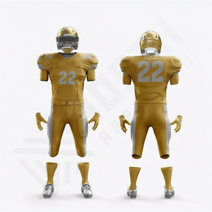 Uniforme de football américain personnalisé pour adultes, manches courtes, impression numérique, respirant, séchage rapide, haute qualité, vêtements d'équipe professionnels - Product Image 1