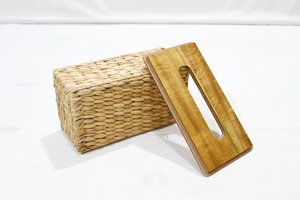 Caja de Pañuelos de Bambú Tejido Clásico y Duradero Artex Dong Thap con Tapa - Product Image 5
