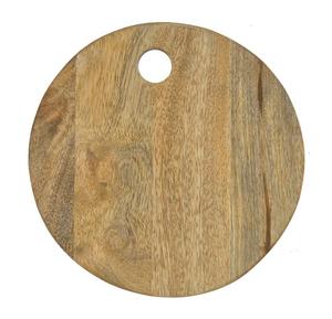 Planche à découper ronde avec trou de suspension, surface épaisse et lisse, idéale pour couper, servir des collations et décorer la cuisine avec style - Product Image 3
