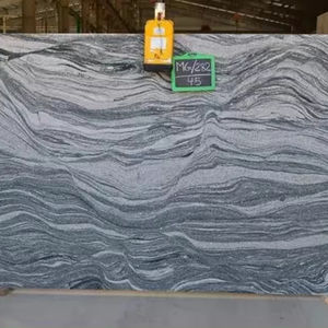 Tuile de dalle de granit vert de conception moderne de Kuppam pierre naturelle polie pour la grande forme extérieure de plancher de cuisine - Product Image 1