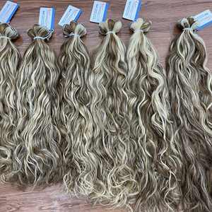 Cabello de trama ondulado natural de color de alta calidad cabello humano vietnamita cabello crudo sin desprendimiento ni enredos - Product Image 5