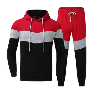 Conjunto de chándal de Sudadera con capucha y pantalón totalmente personalizado para hombre 100% algodón para invierno - Product Image 1