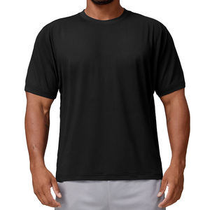 T-shirts de sport en gros personnalisés, style sportif, jersey doux et respirant, t-shirt à manches courtes de poids lourd pour hommes - Product Image 4