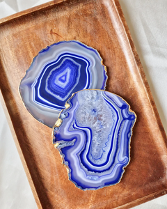 Wholesale Premium Quality Agate <b>Coaster</b> Couch Cup <b>Holder</b> Tableware Accessories Gold Electroplated Agate Slice Premium Mats Pads - Product Image 6