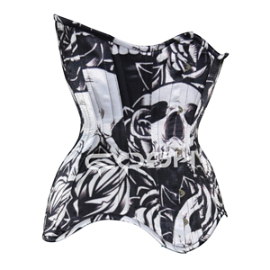 Corsé con estampado de calavera sublimado para Halloween - Product Image 4