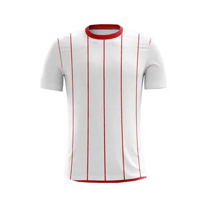 Maillots de football/soccer unisexes personnalisés en polyester sublimé, respirants, à séchage rapide, écologiques, légers, col en V, pour le sport - Product Image 2