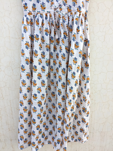 Main bloc imprimé sans manches robe d'été | Robe en coton | Imprimé floral | Fait à la main - Product Image 3